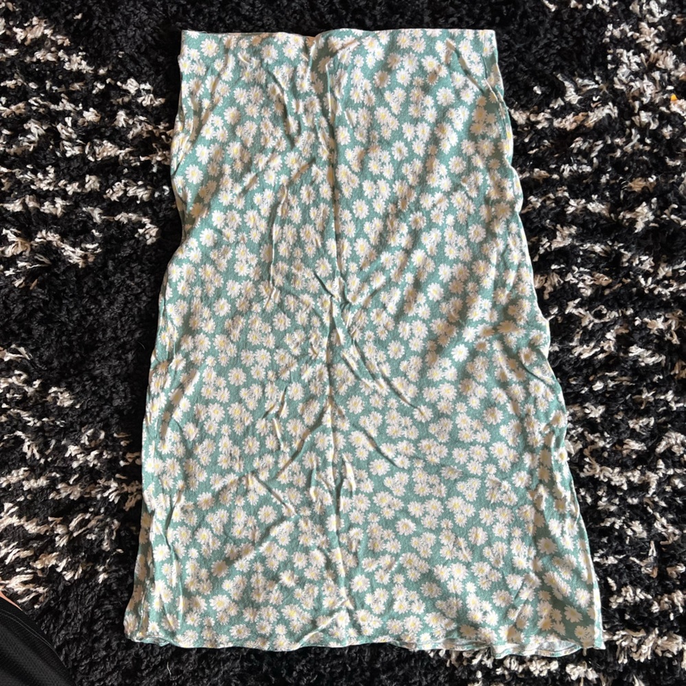 BCX rayon floral mint skirt
